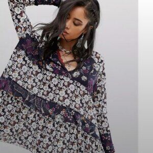 Free People Isabelle Tunic Floral Top - Medium